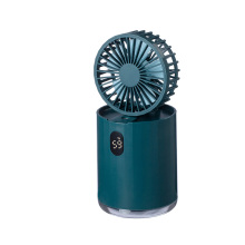 Ventilateur de brumisation de table Ventilateur de refroidissement personnel rechargeable USB avec grand réservoir d&#39;eau de 300 ml et 7 veilleuses colorées